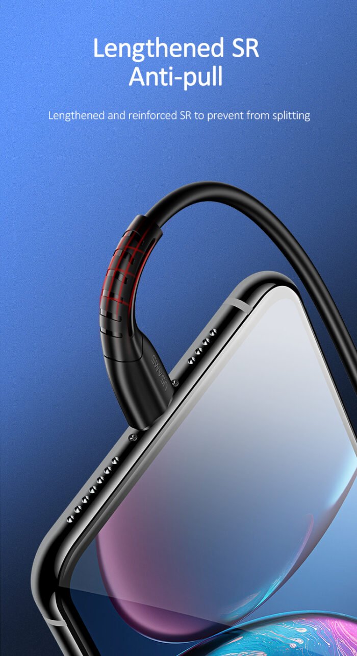 USAMS Кабел US-SJ364 U35 Iphone Charging & Data Cable 1M - Image 3