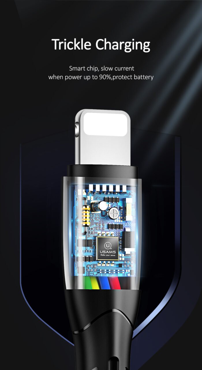 USAMS Кабел US-SJ364 U35 Iphone Charging & Data Cable 1M - Image 5