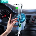 USAMS Магнетен држач со безжичен полнач US-CD170 15W - Image 3