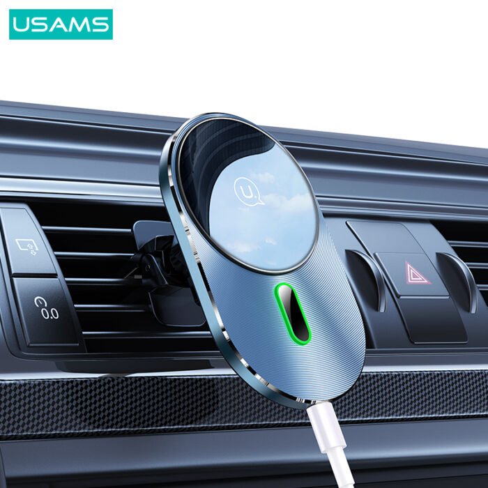 USAMS Магнетен држач со безжичен полнач US-CD170 15W - Image 4