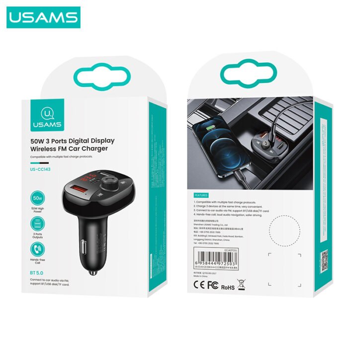 USAMS ФМ МП3 Трансмитер US-CC143 C25 50W - Image 5