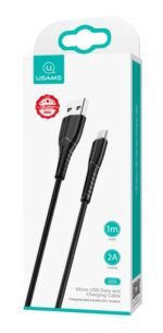 USAMS Кабел US-SJ365 U35 Micro Charging & Data Cable 1M црн - Image 2