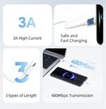 USAMS Кабел 3A US-SJ601 U84 Type-C Charging & Data Cable 1m - Image 9