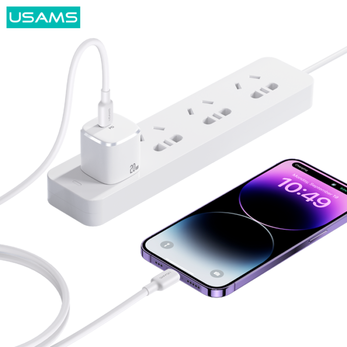 USAMS Кабел US-SJ610 U84 Type-C To iphone PD 20W 1m - Image 9