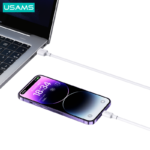 USAMS Кабел 2.4A US SJ604 U84 Iphone Charging & Data Cable 1m - Image 4