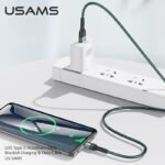 USAMS Кабел 1m Iphone US-SJ448 U55 зелен - Image 3