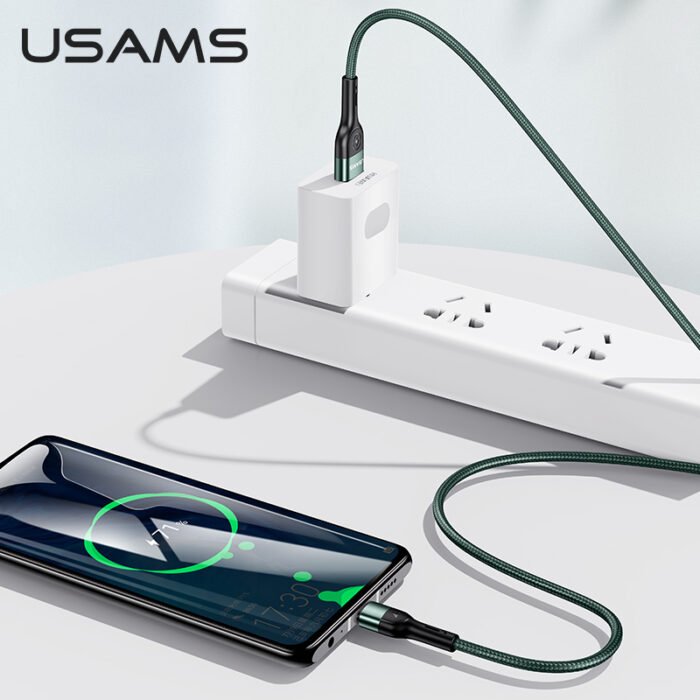 USAMS Кабел 1m Type-C  US-SJ449 U55 зелен - Image 4