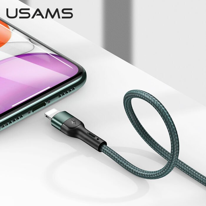 USAMS Кабел 1m Iphone US-SJ448 U55 зелен - Image 7