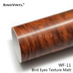 Printed Wooden Bird Eyes Texture Matte Vinyl