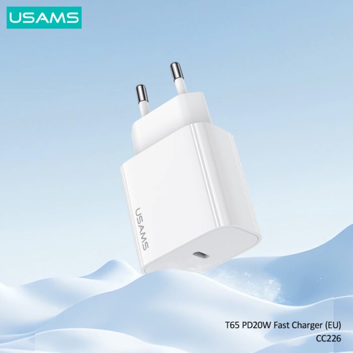 USAMS брз полнач CC226 PD20W со кабел SJ711 60W Type-C To Type-C - Image 2