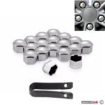 Капачиња за завртки на тркала PA25-17“ 20 парчиња/сет - Хром