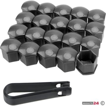 Капачиња за завртки на тркала PA25-17“ 20 парчиња/сет - црни