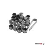 Капачиња за завртки на тркала PA25-17“ 20 парчиња/сет - црни - Image 2