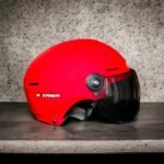 Кацига за мотор - PA523 со визир - црвена - Image 2