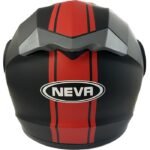 Кацига за мотор - 2402-3 црна / црвена МАТ - Image 5