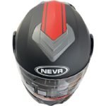 Кацига за мотор - 2402-3 црна / црвена МАТ - Image 2