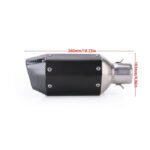 Мото ауспух PA938 - 27 см - ЦРНА СО КАРБОН - Image 2