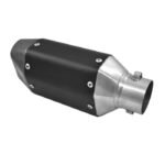 Мото ауспух PA938 - 27 см - ЦРНА СО КАРБОН