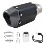 Мото ауспух PA938 - 27 см - ЦРНА СО КАРБОН - Image 3